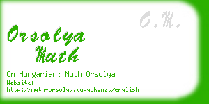 orsolya muth business card